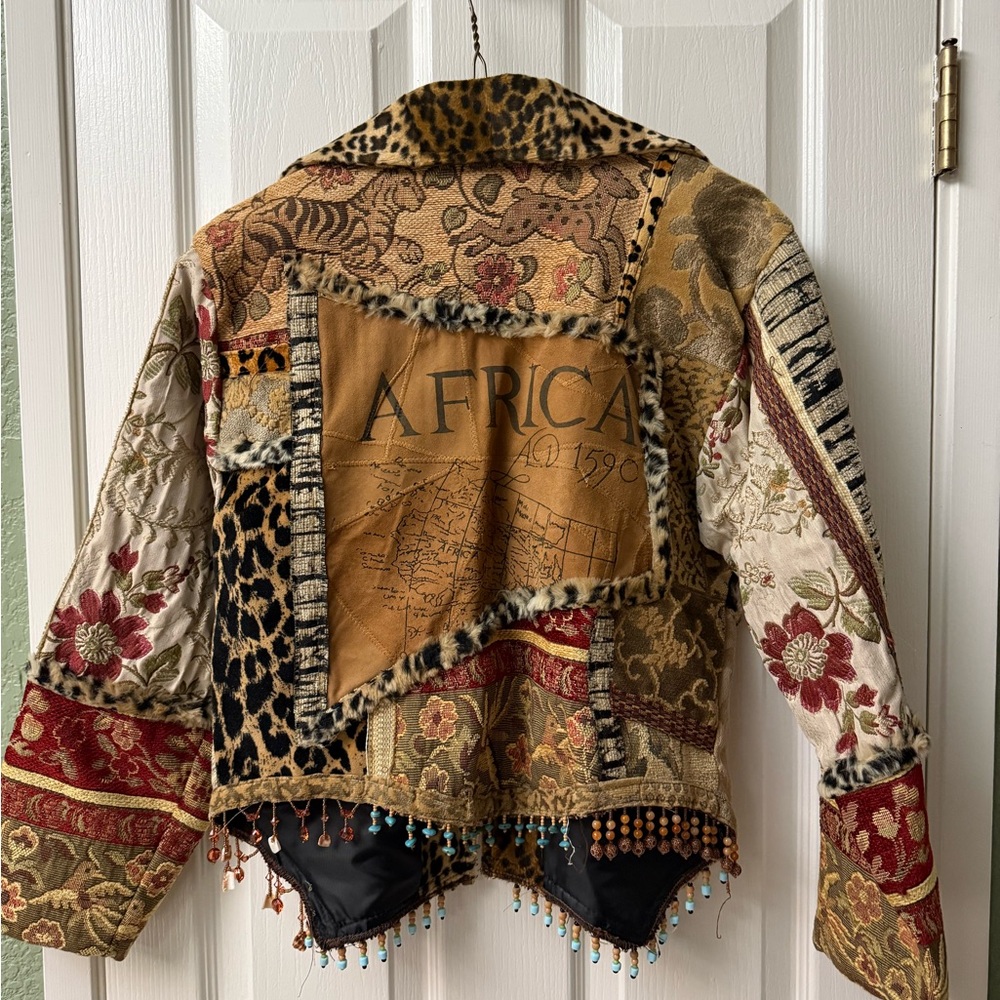 Paco Soler Patchwork Jacket With Leopard Print - image 3